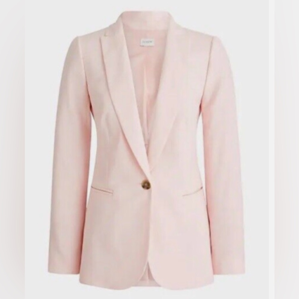 J. Crew Pale Pink Single-Button Women's Blazer